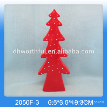 2016 new design christmas ornaments,red ceramic christmas tree decorations